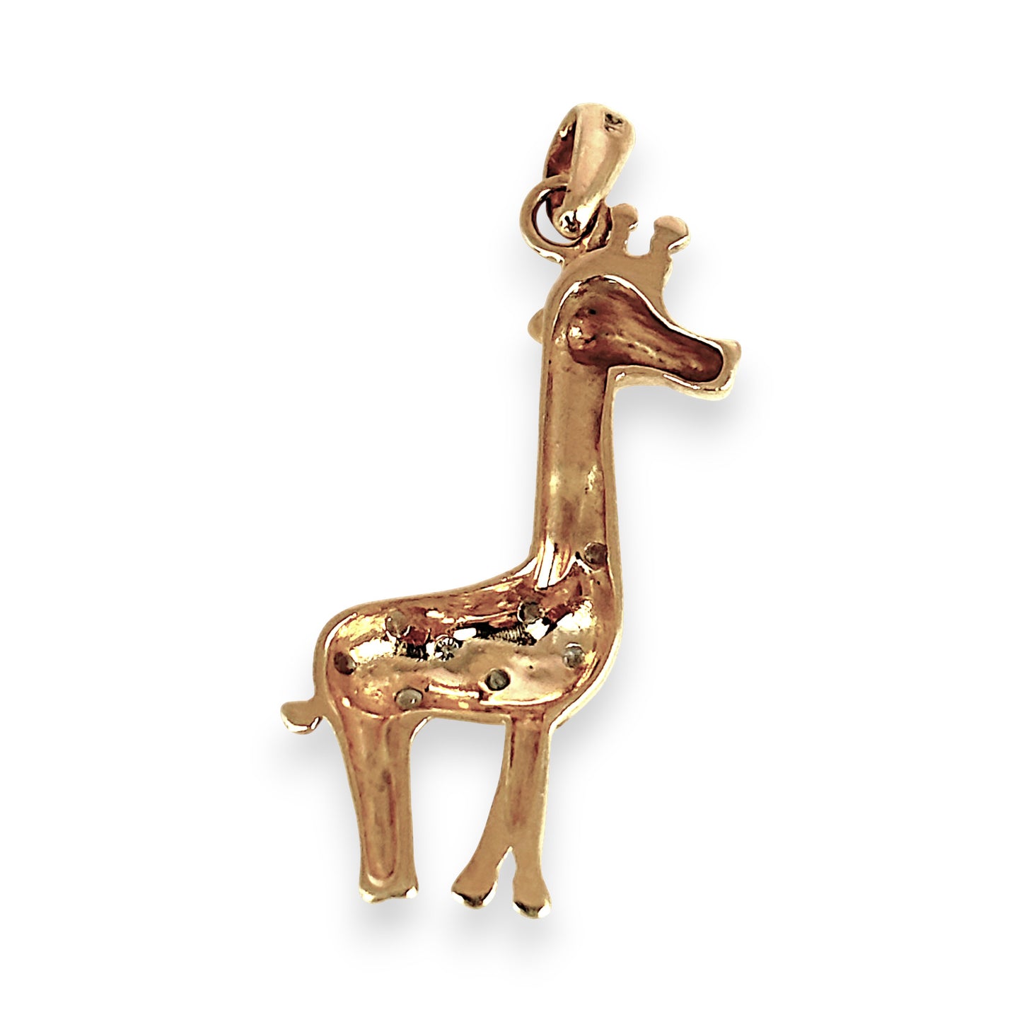 GOLD DEAL | 9ct (9K) Gold Golden Grace Pendant - Giraffe with Diamonds