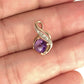 GOLD DEAL | 9ct (9K) Gold Cushion Cut Amethyst Embrace Diamond Pendant