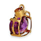 GOLD DEAL | 9ct (9K) Gold Oval Amethyst & Radiant Sparkle Diamond Accent Pendant