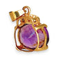 GOLD DEAL | 9ct (9K) Gold Oval Amethyst & Radiant Sparkle Diamond Accent Pendant