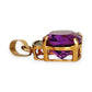 GOLD DEAL | 9ct (9K) Gold Oval Amethyst & Radiant Sparkle Diamond Accent Pendant
