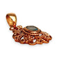 GOLD DEAL | 9ct (9K) Rose Gold Vintage Filigree Ornate Aquamarine Pendant