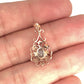 GOLD DEAL | 9ct (9K) Rose Gold Vintage Filigree Ornate Aquamarine Pendant
