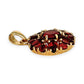 GOLD DEAL | 9ct (9K) Gold Floral Radiant Red Garnet Cluster Pendant