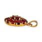 GOLD DEAL | 9ct (9K) Gold Floral Radiant Red Garnet Cluster Pendant