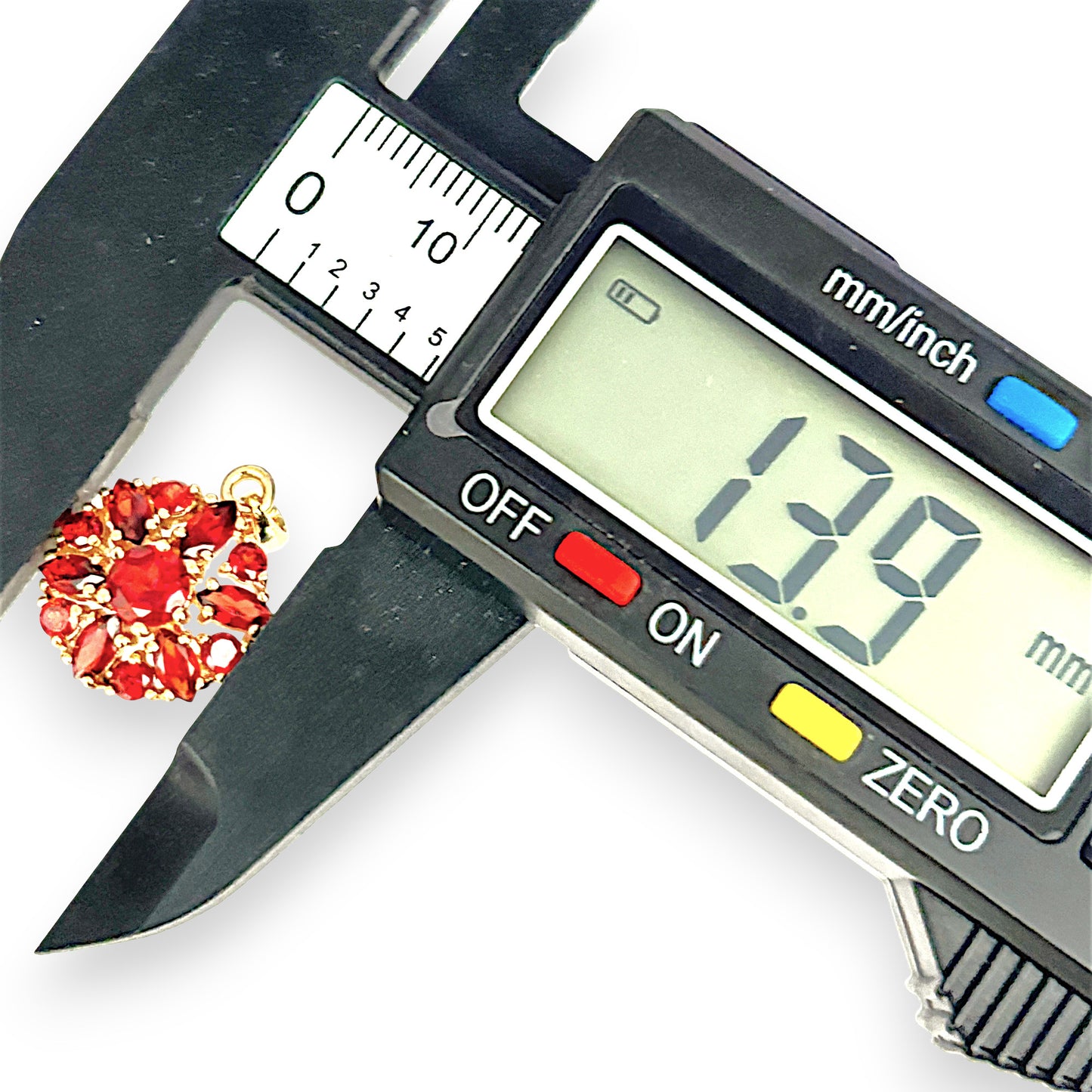 GOLD DEAL | 9ct (9K) Gold Floral Radiant Red Garnet Cluster Pendant