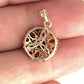 GOLD DEAL | 9ct (9K) Gold Floral Radiant Red Garnet Cluster Pendant