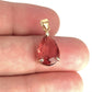 GOLD DEAL | 10ct (10K) Gold Teardrop Red Tourmaline Pendant