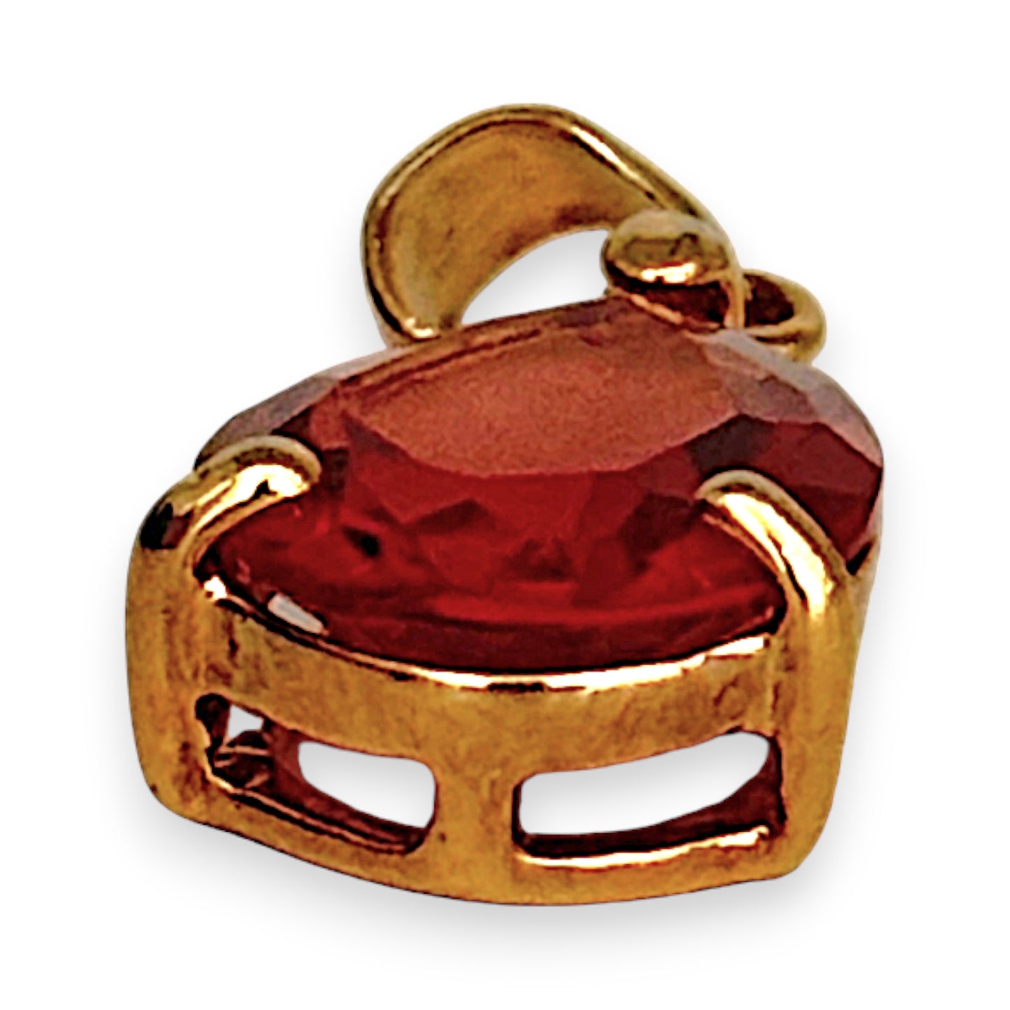 GOLD DEAL | 10ct (10K) Gold Teardrop Red Tourmaline Pendant