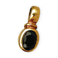 GOLD DEAL | 9ct (9K) Gold Deep Midnight Brilliance Black Oval Sapphire Pendant