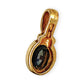 GOLD DEAL | 9ct (9K) Gold Deep Midnight Brilliance Black Oval Sapphire Pendant
