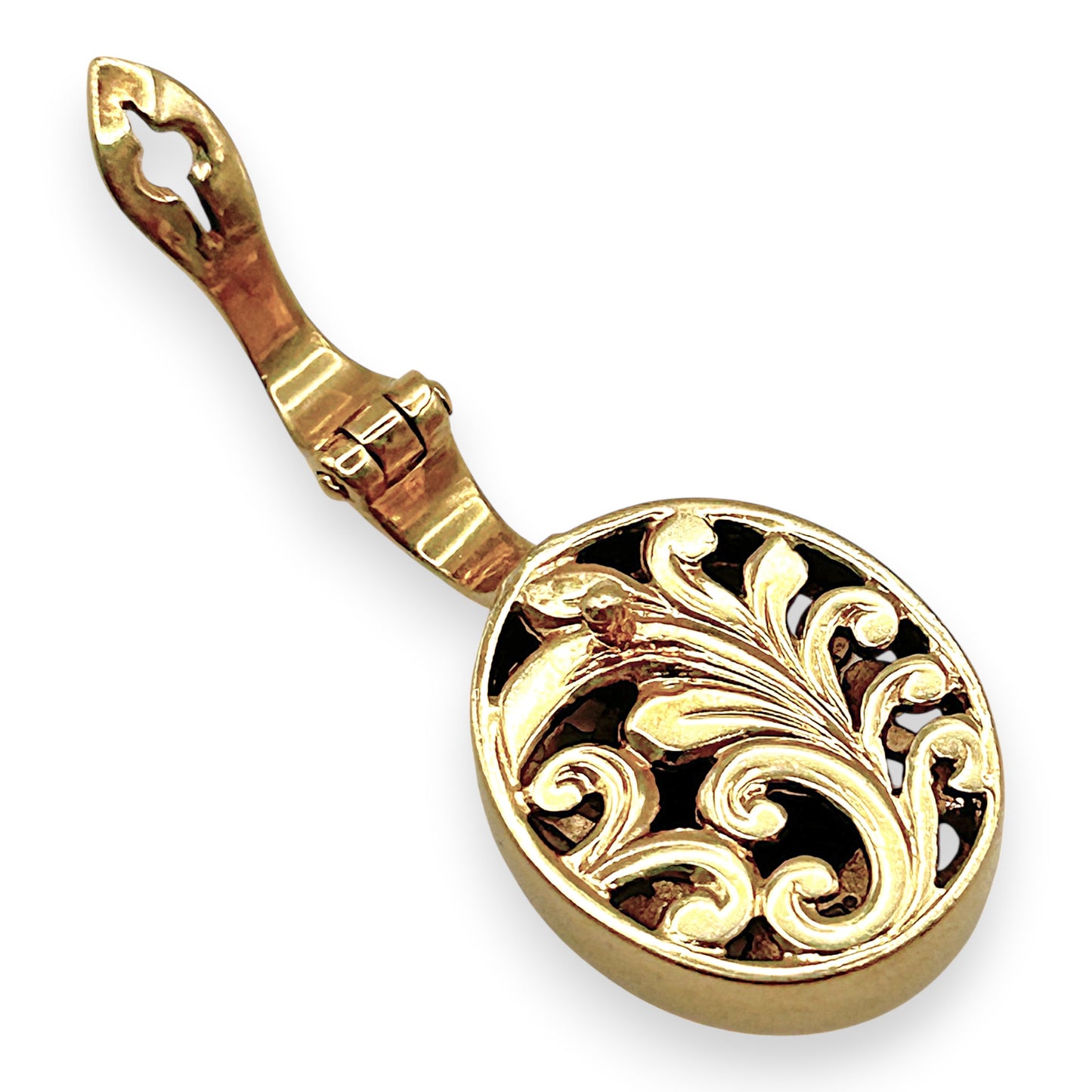 NZGD | 9ct Gold Vintage Filigree Ornate Red Garnet Lock Pendant