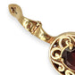 NZGD | 9ct Gold Vintage Filigree Ornate Red Garnet Lock Pendant