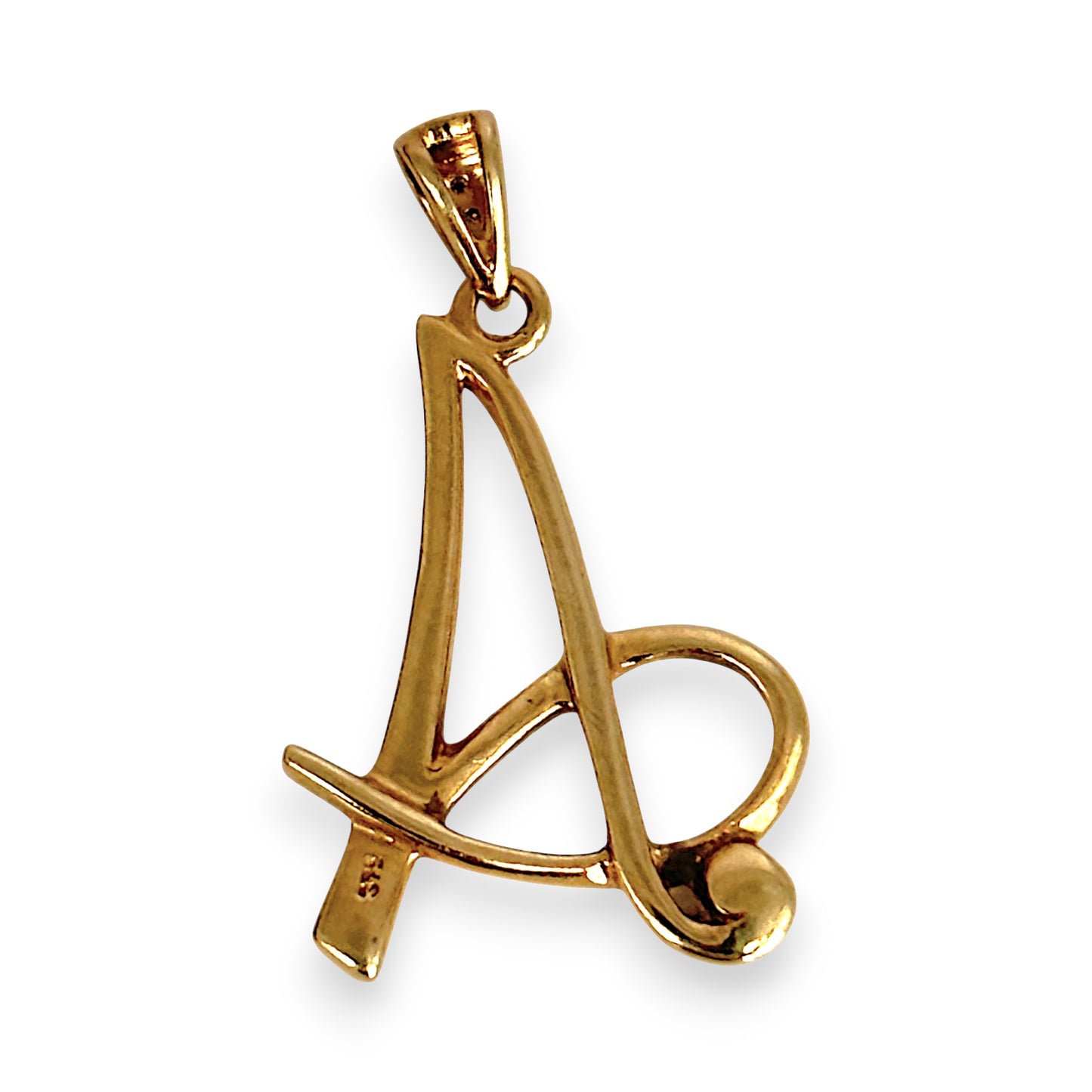 GOLD DEAL | 9ct (9K) Gold Letter A Pendant with Diamond Accent