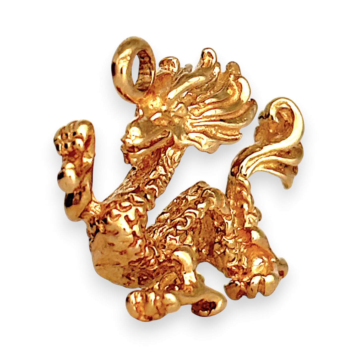 GOLD DEAL | 9ct (9K) Gold Dragon Pendant – Intricate Design Symbolizing Strength & Fortune