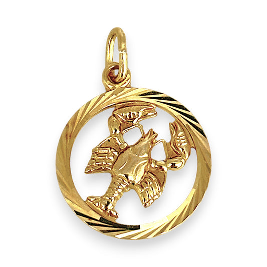 GOLD DEAL | 8ct (8K) Gold Lobster Medallion Pendant