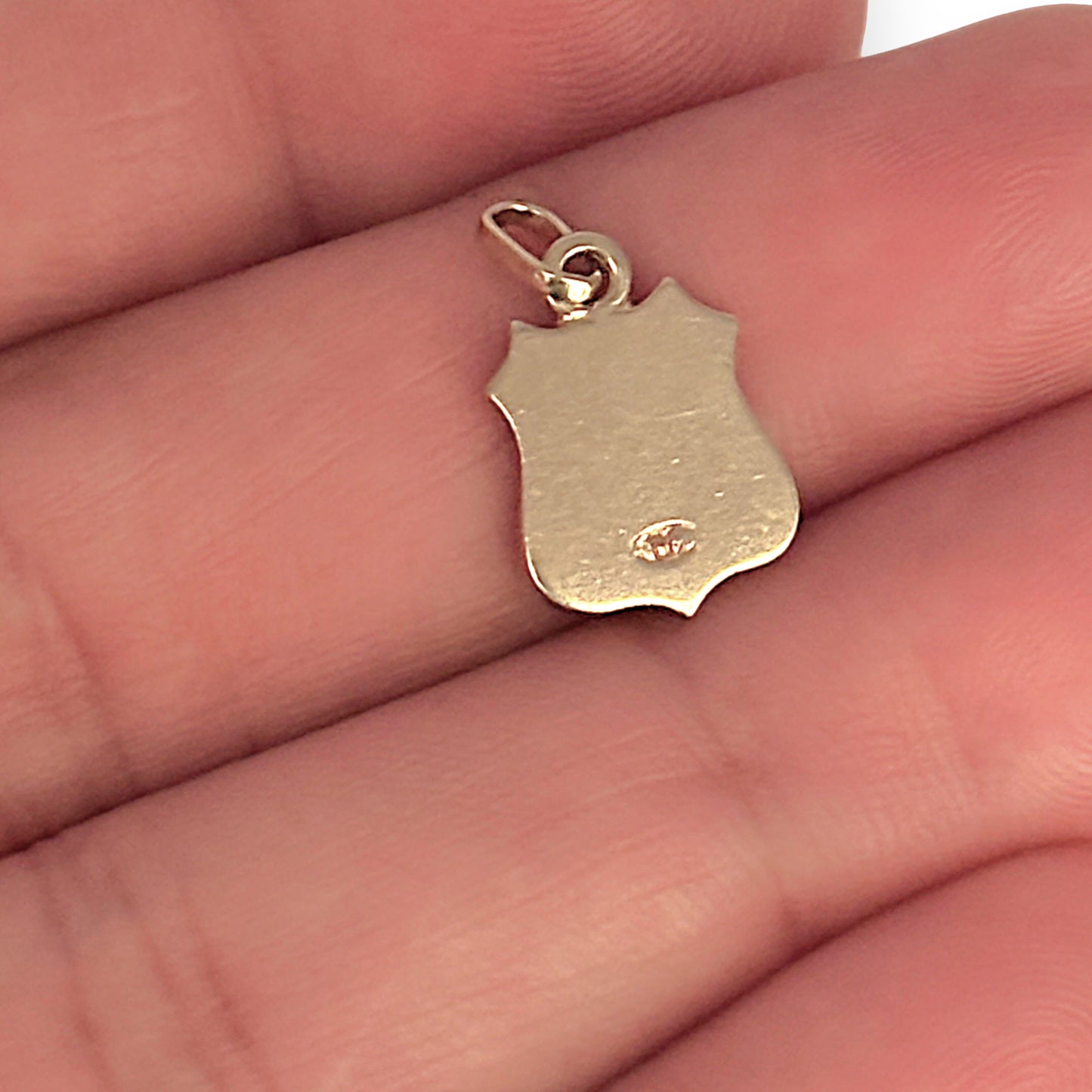 GOLD DEAL | 9ct (9K) Gold Golden Crest Shield Pendant / Charm