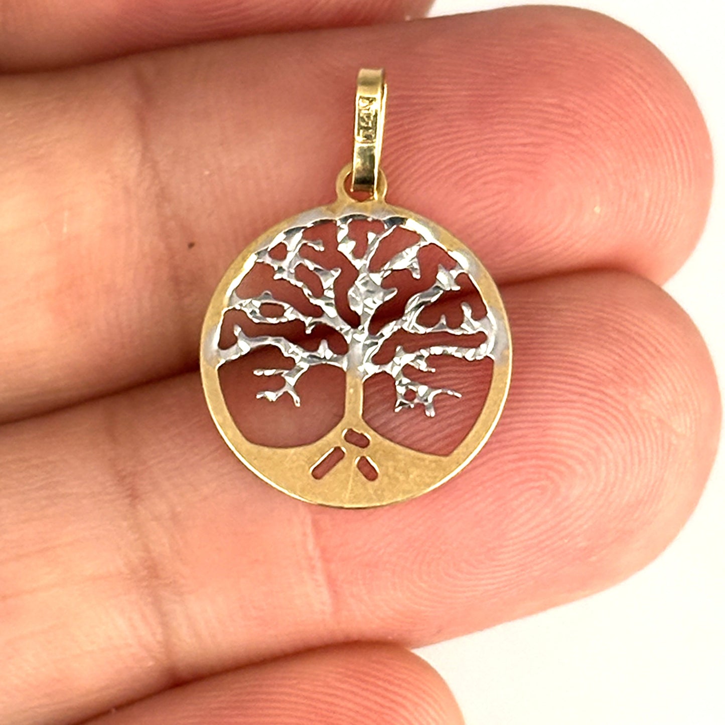 GOLD DEAL | 9ct (9K) Y/W Gold Tree of Life Pendant