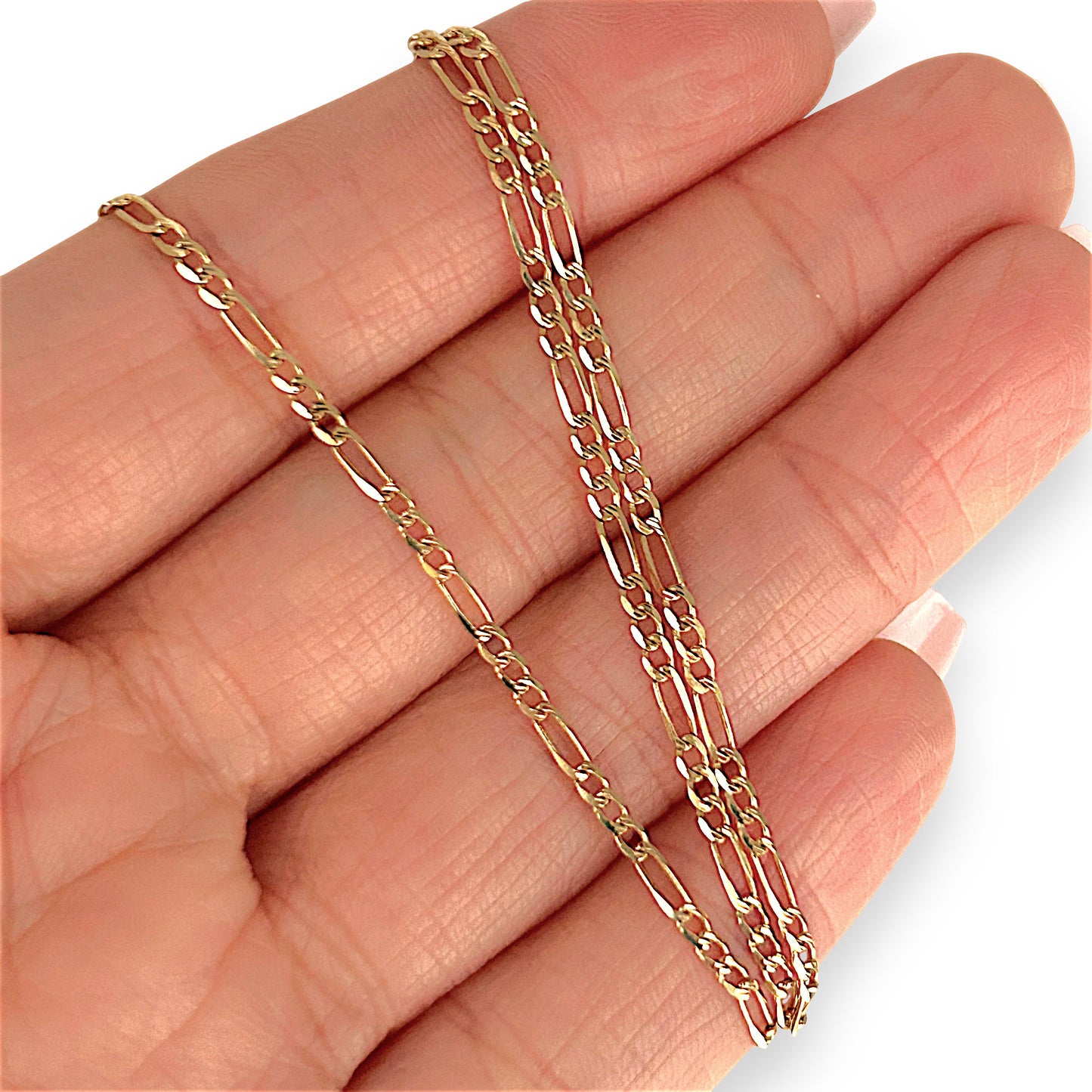 GOLD DEAL | 9ct (9K) Gold Refurbished Signature Figaro Chain 50cm
