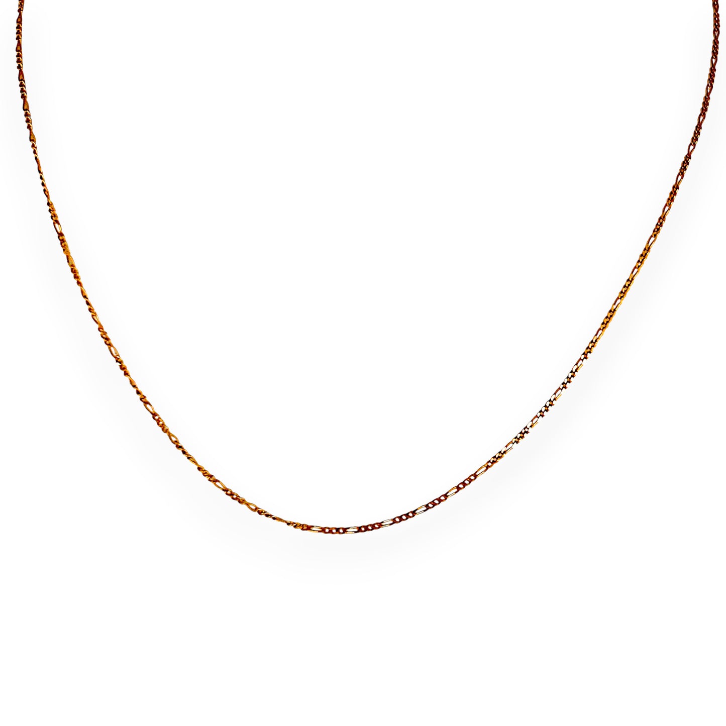 GOLD DEAL | 9ct (9K) Gold Refurbished Elegant Fine Figaro Chain 45cm