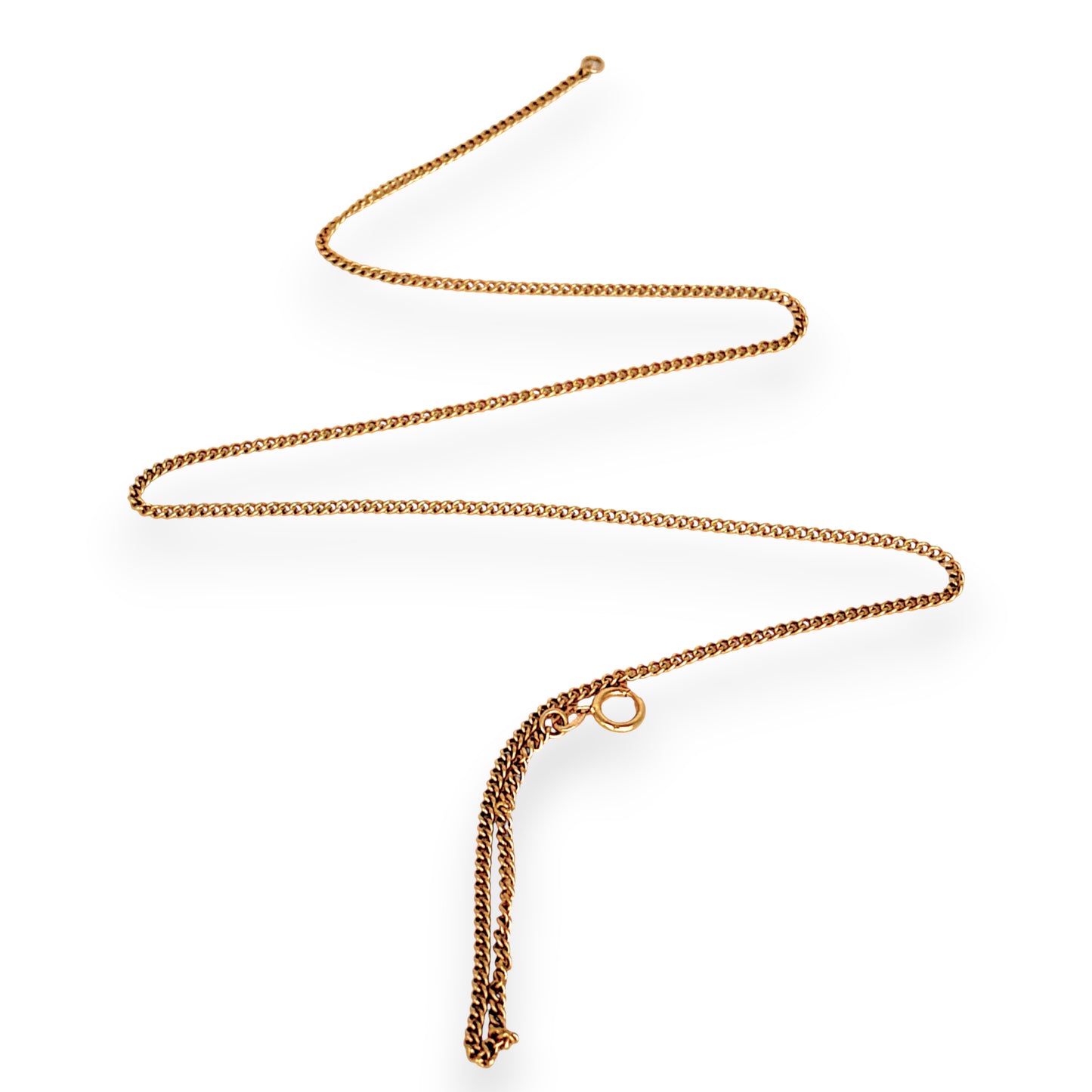 GOLD DEAL | 9ct (9K) Gold Contoured Moderate Curb Link Chain 52cm
