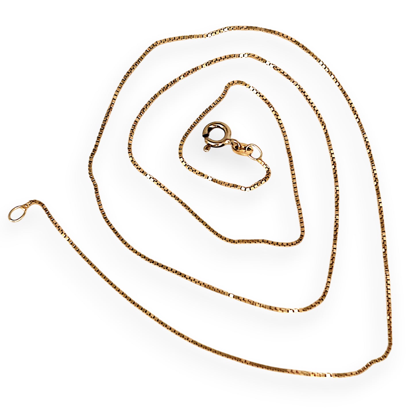 GOLD DEAL | 9ct (9K) Gold Italian Sleek Soft Feel Box Refurbished Chain 55cm