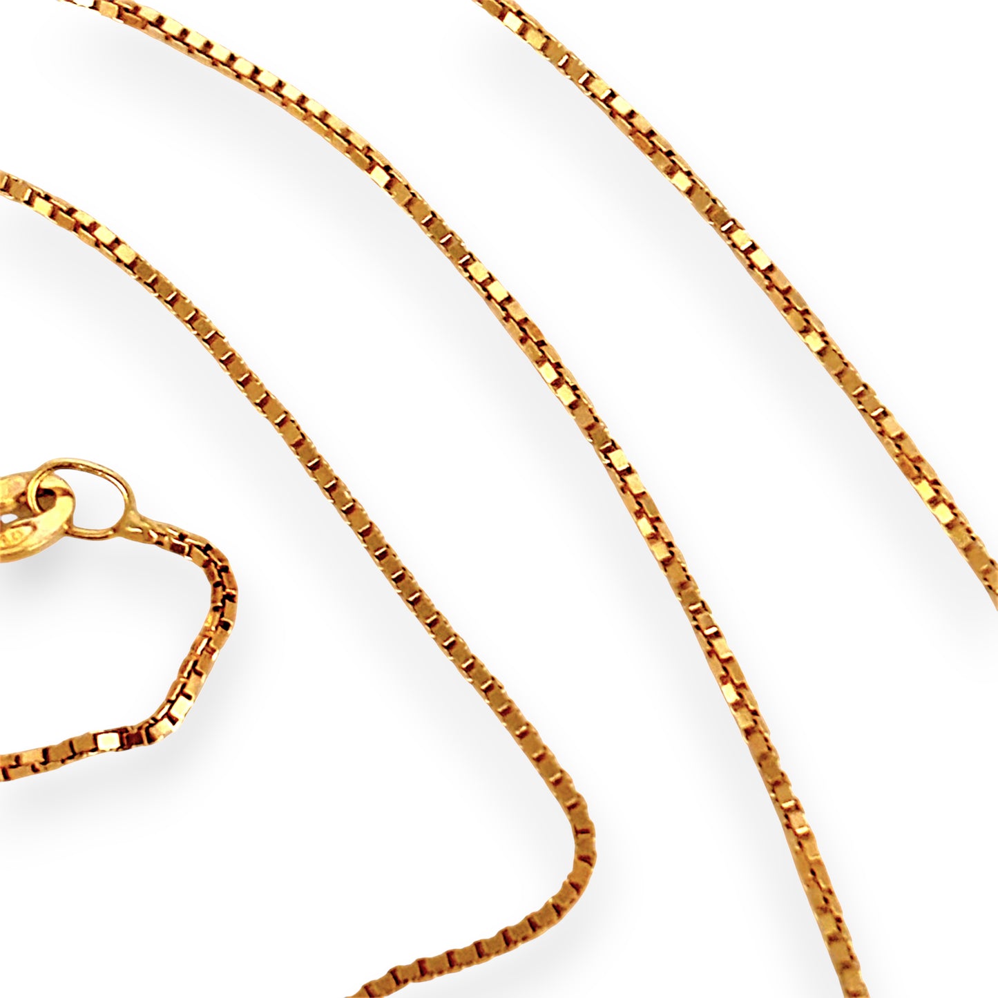 GOLD DEAL | 9ct (9K) Gold Italian Sleek Soft Feel Box Refurbished Chain 55cm
