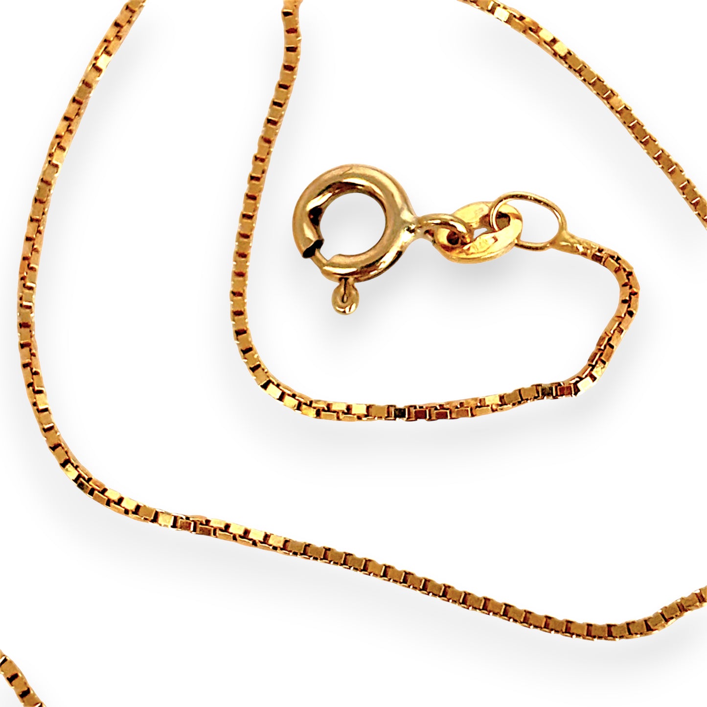 GOLD DEAL | 9ct (9K) Gold Italian Sleek Soft Feel Box Refurbished Chain 55cm