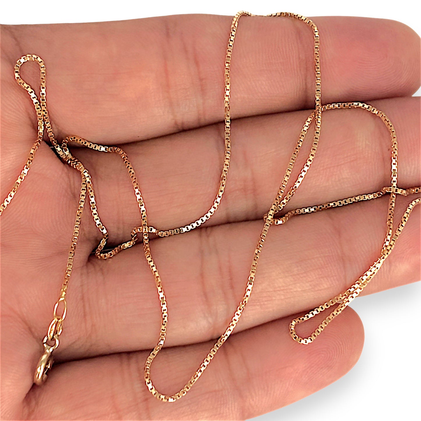 GOLD DEAL | 9ct (9K) Gold Italian Sleek Soft Feel Box Refurbished Chain 55cm