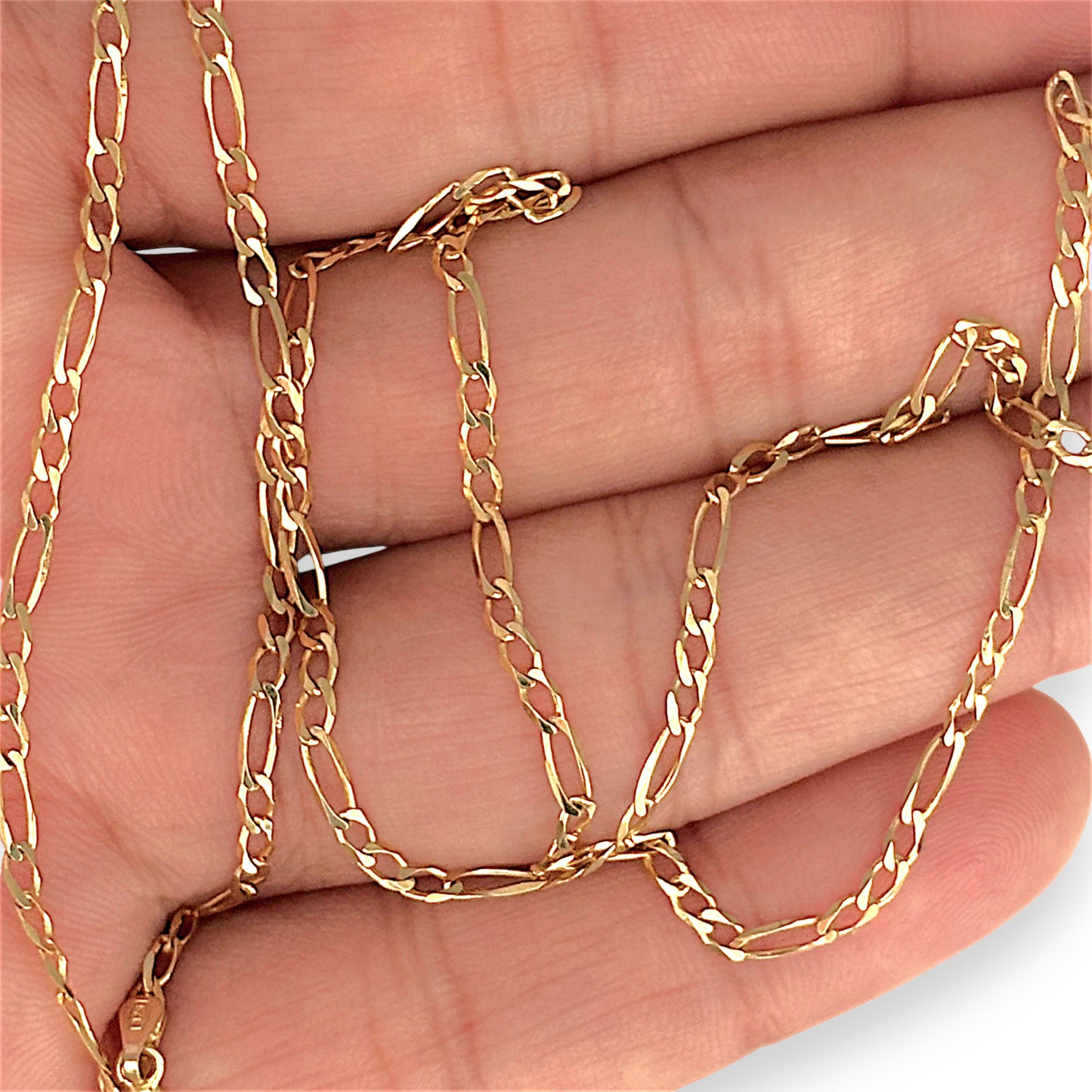 GOLD DEAL | 9ct (9K) Gold Fearless 1 - 3 Figaro Chain 49cm