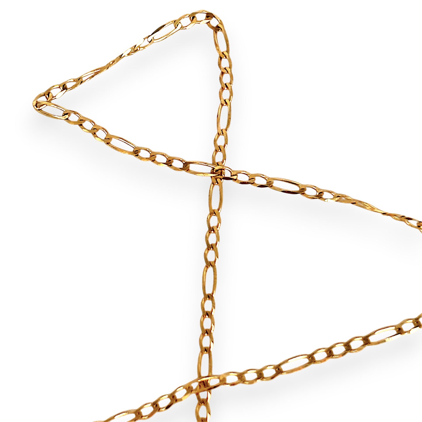 GOLD DEAL | 9ct (9K) Gold Fearless 1 - 3 Figaro Chain 49cm
