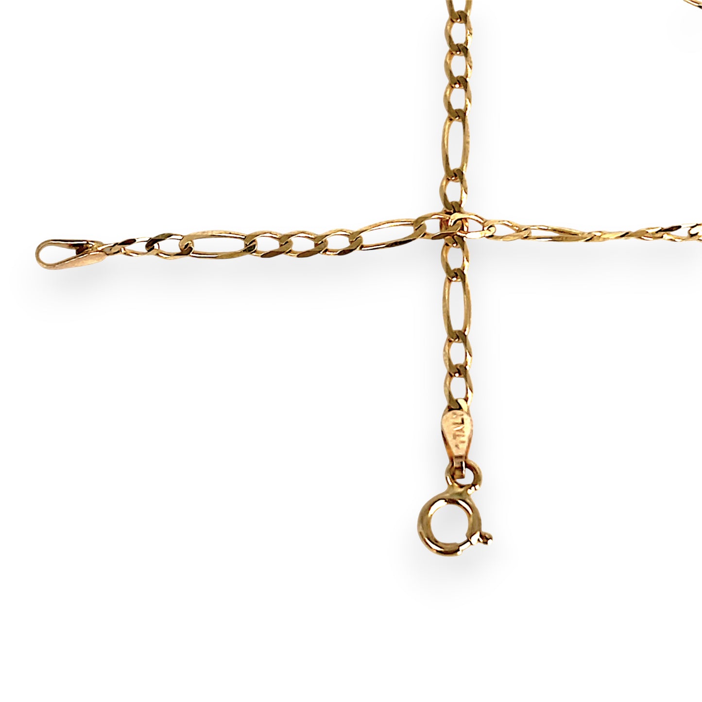 GOLD DEAL | 9ct (9K) Gold Fearless 1 - 3 Figaro Chain 49cm
