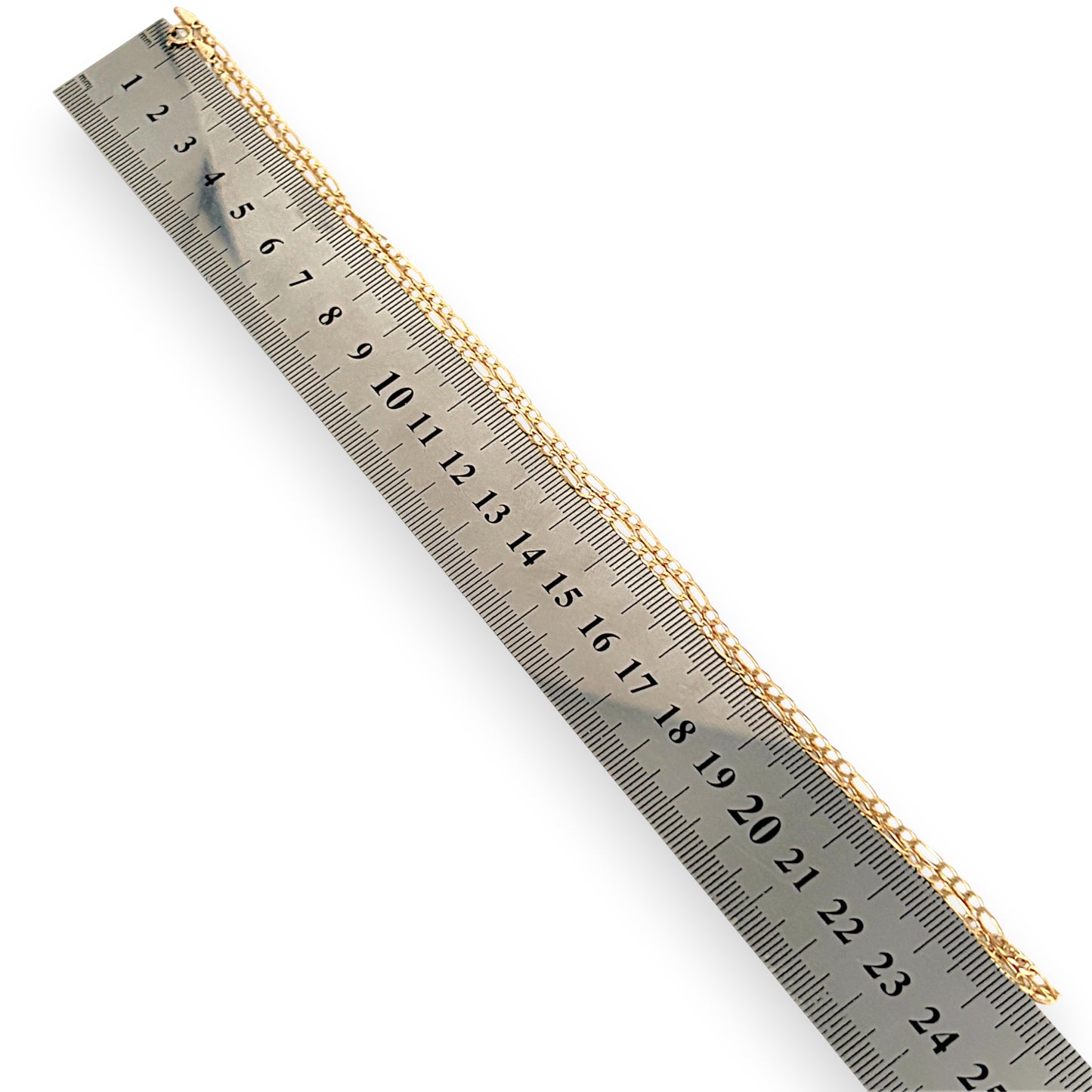 GOLD DEAL | 9ct (9K) Gold Fearless 1 - 3 Figaro Chain 49cm