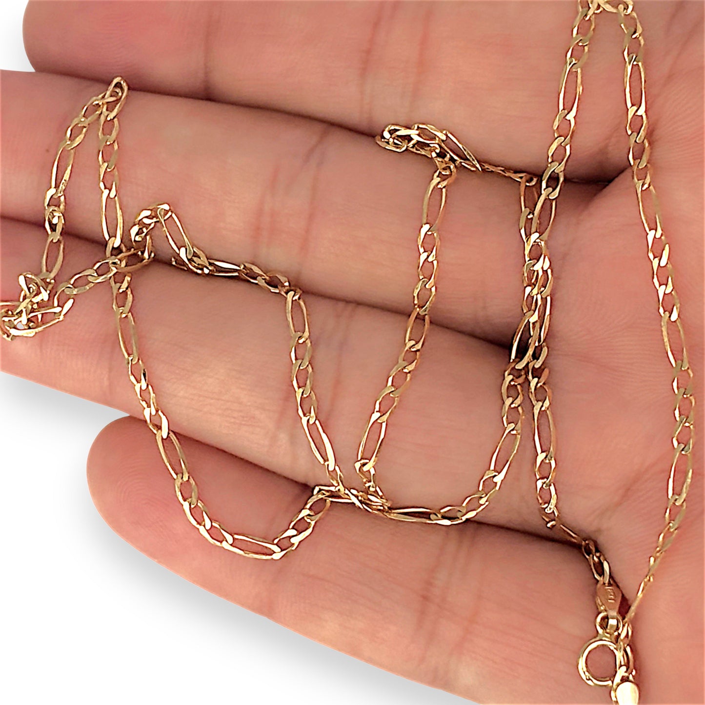 GOLD DEAL | 9ct (9K) Gold Fearless 1 - 3 Figaro Chain 49cm