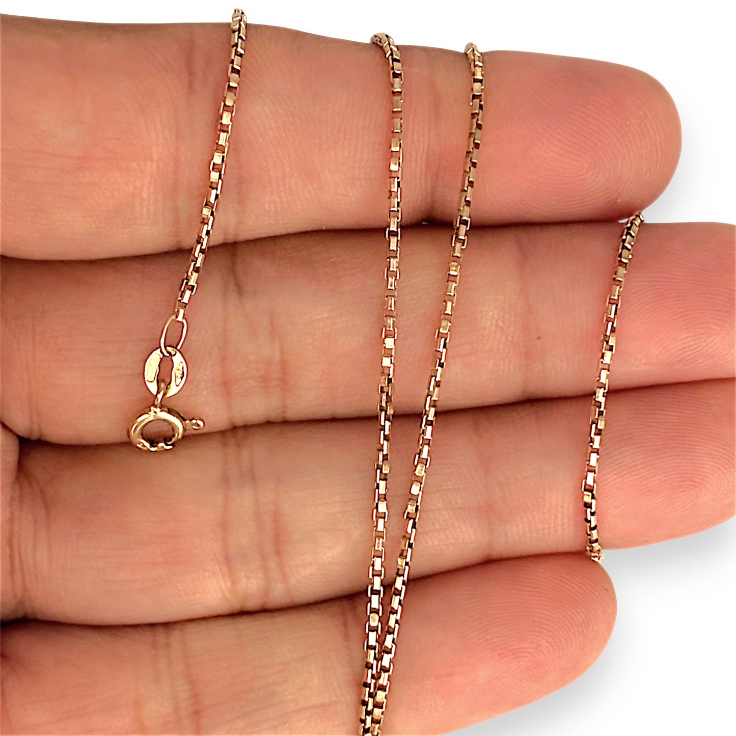 GOLD DEAL | 9ct (9K) Gold Burnished Box Link Chain 46cm