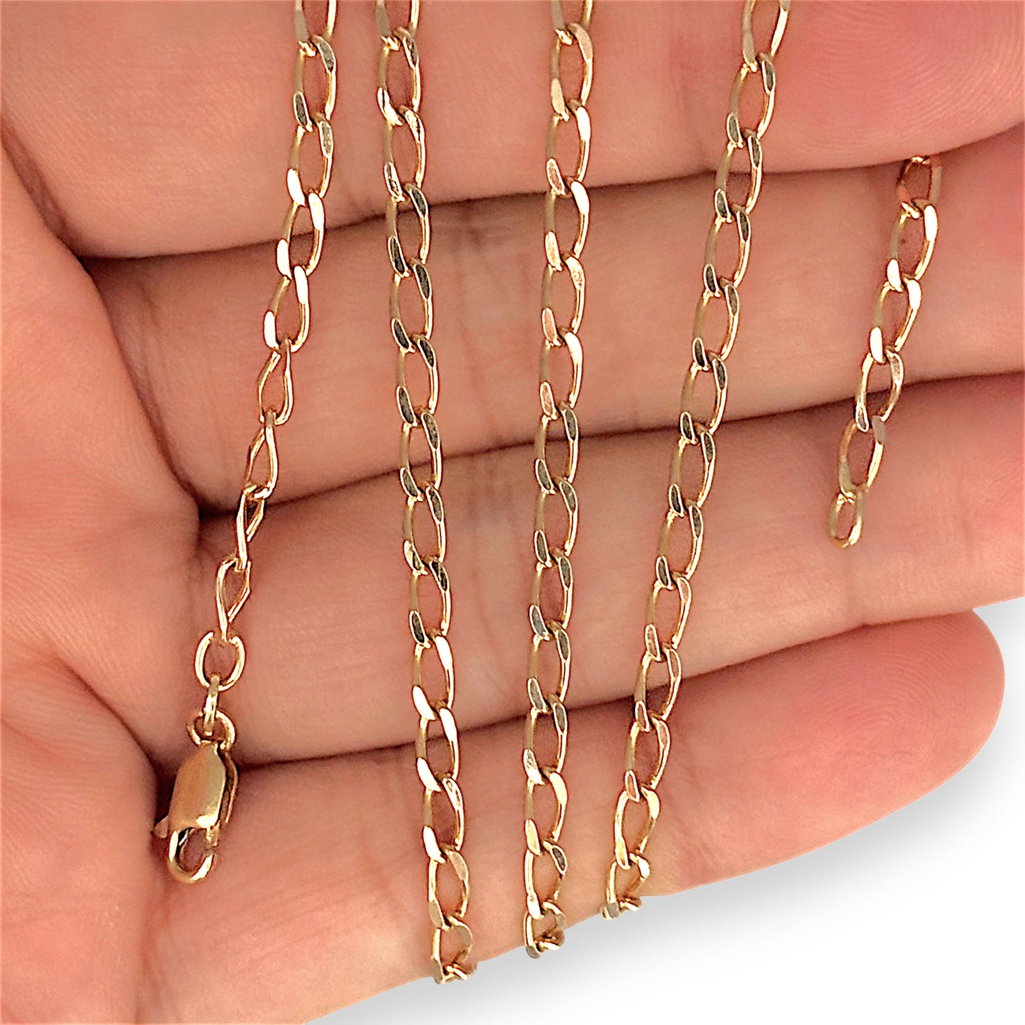 GOLD DEAL | 9ct (9K) Gold Chain Opulent Oval Link Refurbished Chain 60cm