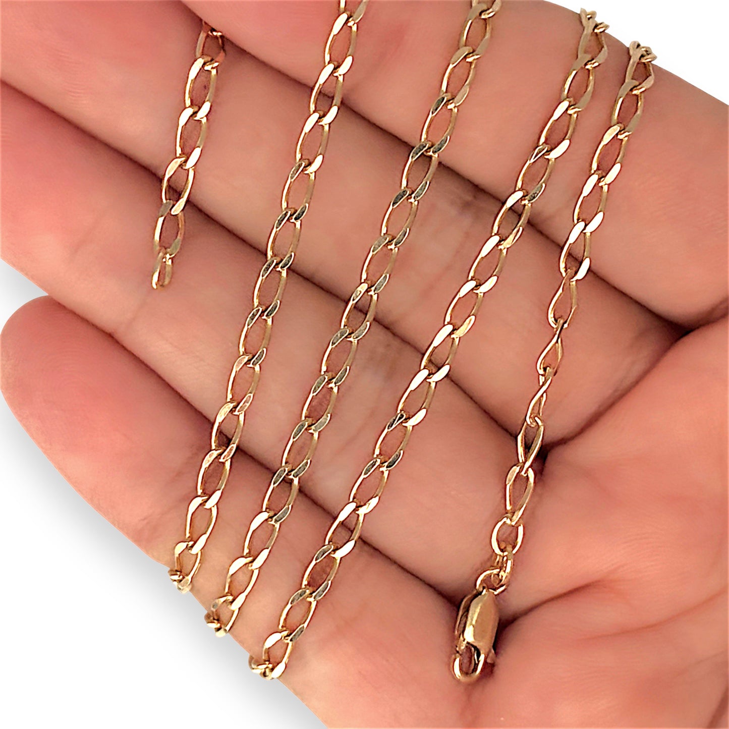 GOLD DEAL | 9ct (9K) Gold Chain Opulent Oval Link Refurbished Chain 60cm