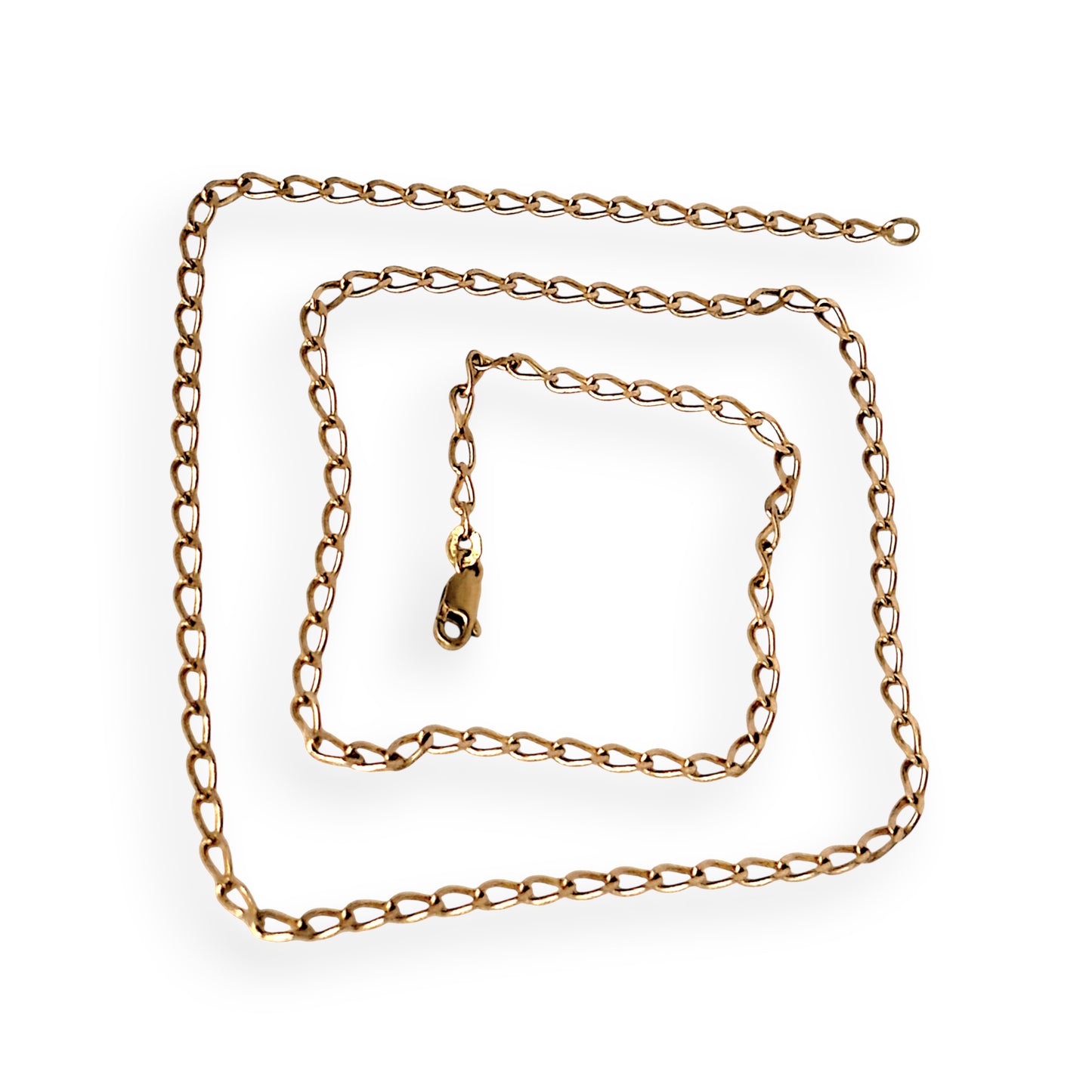 GOLD DEAL | 9ct (9K) Gold Chain Opulent Oval Link Refurbished Chain 60cm