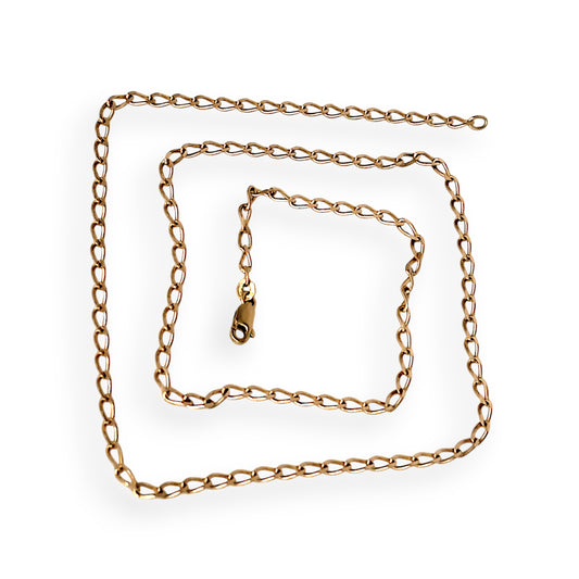GOLD DEAL | 9ct (9K) Gold Chain Opulent Oval Link Refurbished Chain 60cm