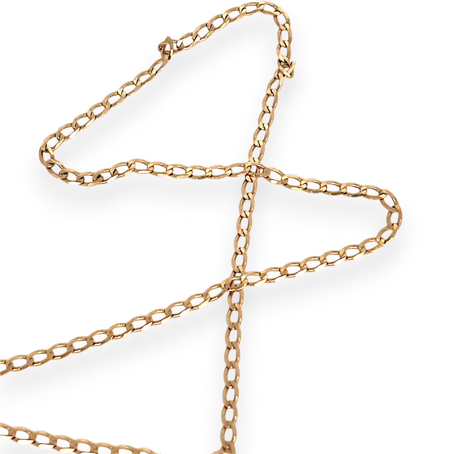 GOLD DEAL | 9ct (9K) Gold - Contoured Flat Oval Curb Link Chain 50cm