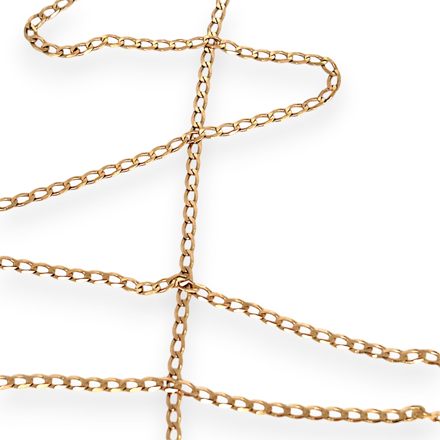 GOLD DEAL | 9ct (9K) Gold - Contoured Flat Oval Curb Link Chain 50cm