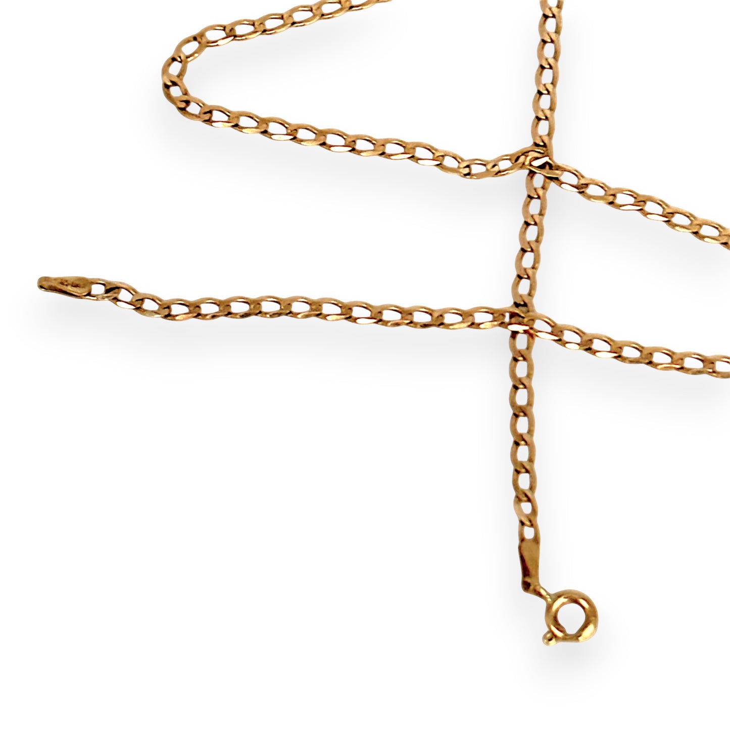 GOLD DEAL | 9ct (9K) Gold - Contoured Flat Oval Curb Link Chain 50cm
