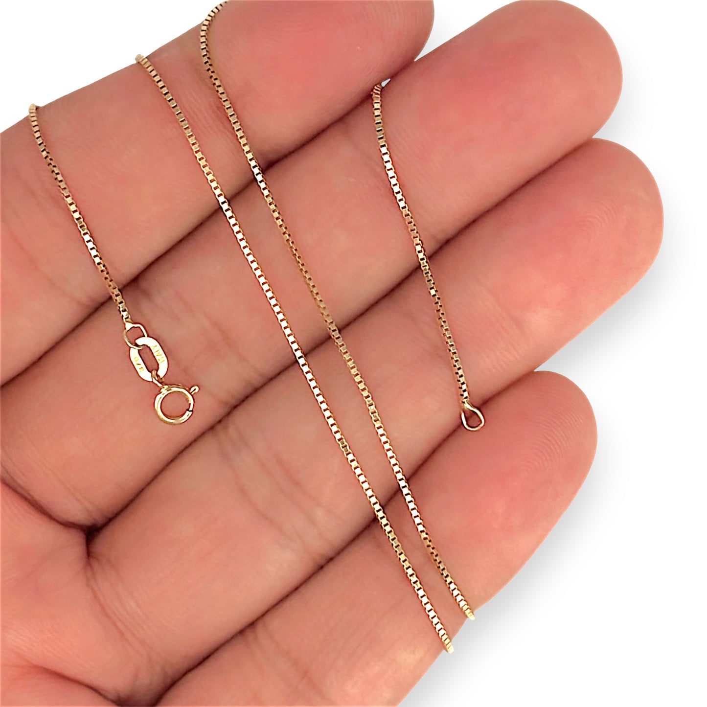 GOLD DEAL | 9ct (9K) Gold Beamingly Bright Box Link Chain 43cm