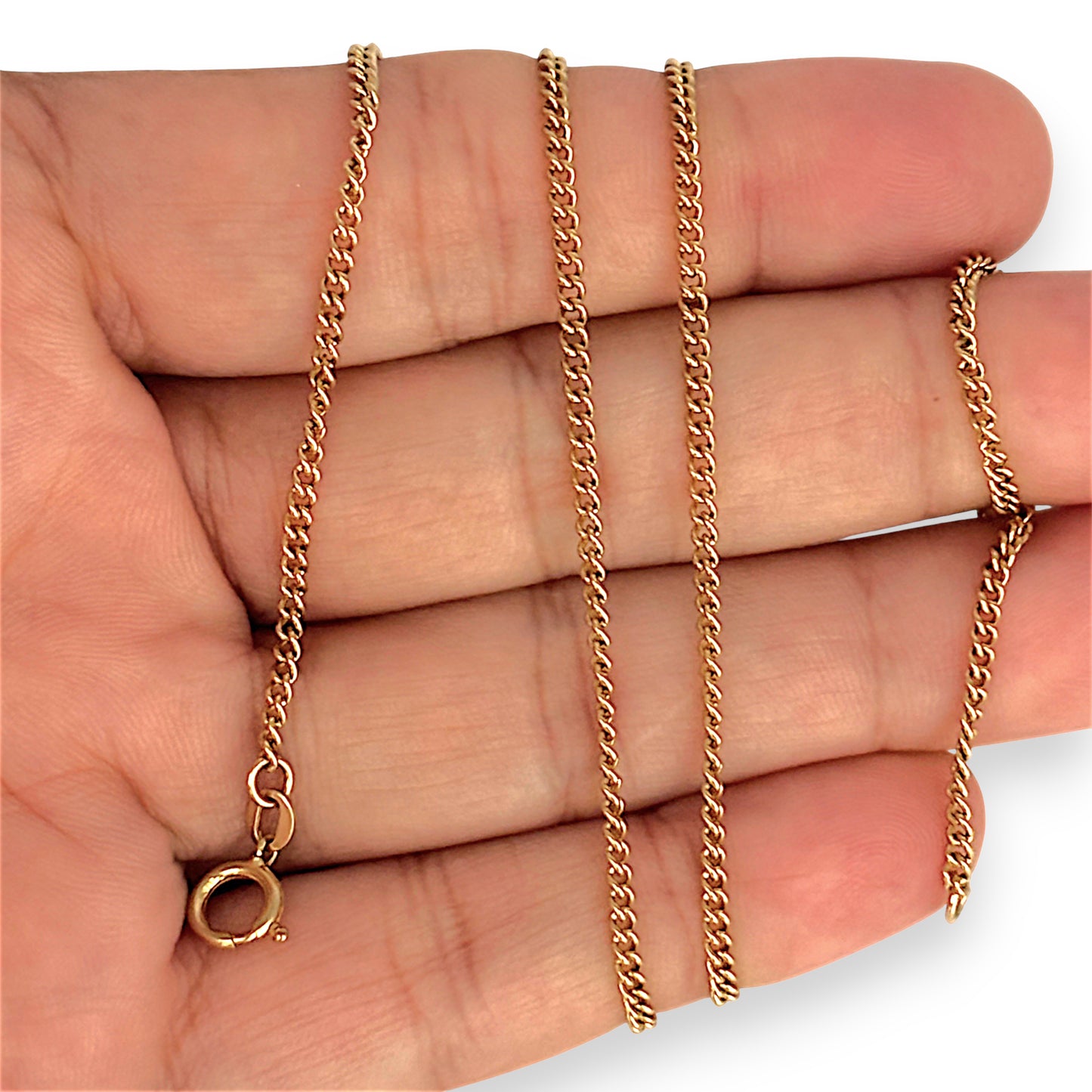 GOLD DEAL | 9ct (9K) Gold Candescent Curb Link Refurbished Chain 52cm