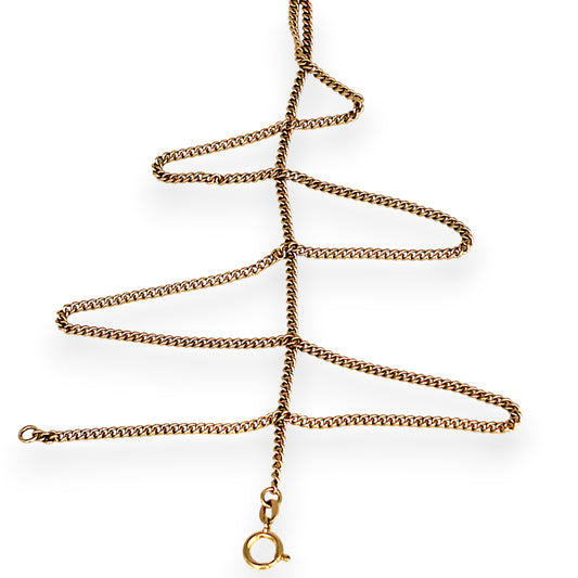 GOLD DEAL | 9ct (9K) Gold Candescent Curb Link Refurbished Chain 52cm