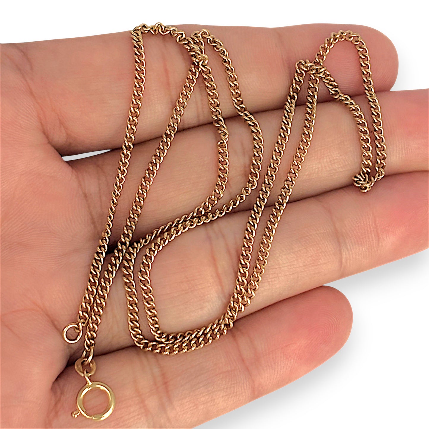 GOLD DEAL | 9ct (9K) Gold Candescent Curb Link Refurbished Chain 52cm