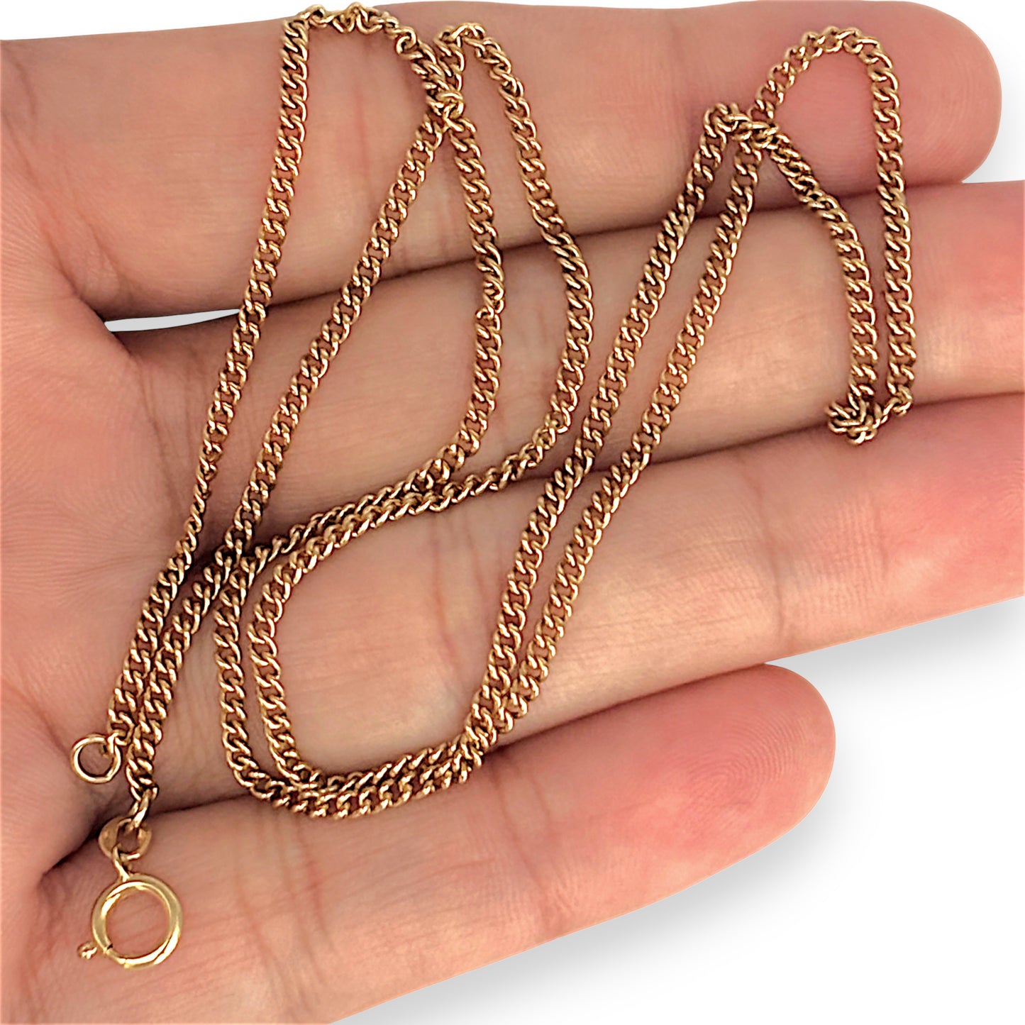 GOLD DEAL | 9ct (9K) Gold Candescent Curb Link Refurbished Chain 52cm