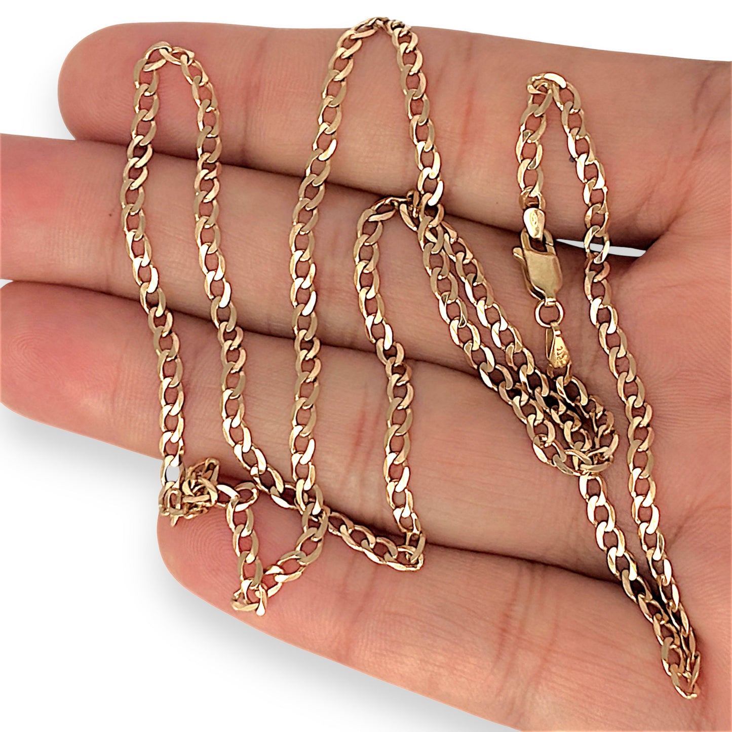GOLD DEAL | 9ct (9K) Gold Outstanding Oval Curb Link Chain 56cm