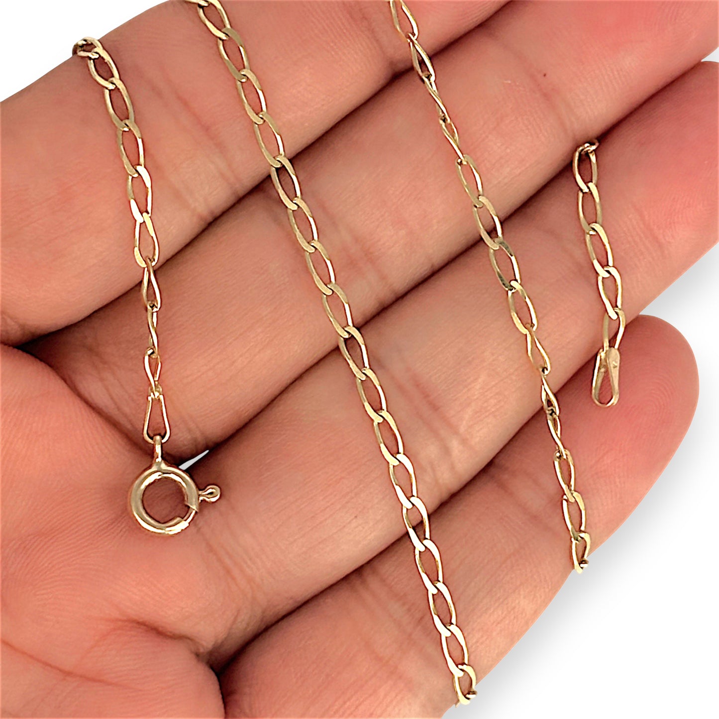 GOLD DEAL | 9ct (9K) Gold Oval-crafted Link Chain 45cm