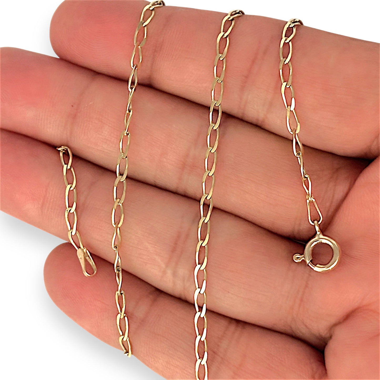 GOLD DEAL | 9ct (9K) Gold Oval-crafted Link Chain 45cm